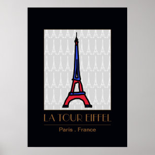 La turnerar den Eiffel/Paris dekoren Poster