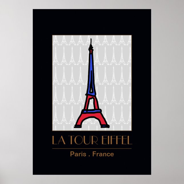 La turnerar den Eiffel/Paris dekoren Poster (Framsidan)