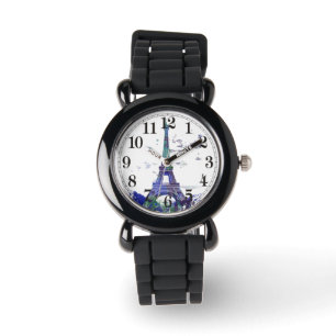 La turnerar Eiffel färgstänk Armbandsur