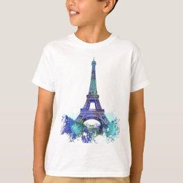 La turnerar Eiffel färgstänk Tee