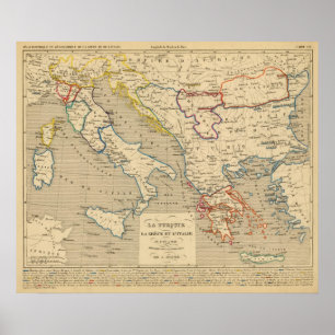 La Turquie, la Grece et l'Italie de 1700 en 1840 Poster