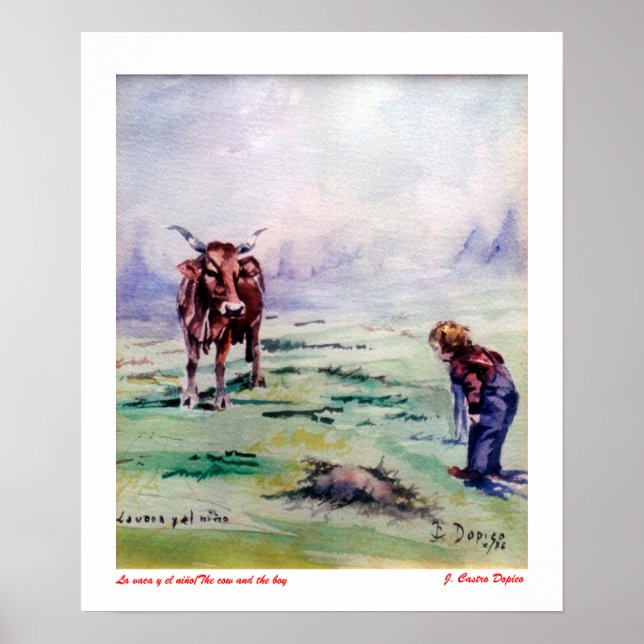 La vaca y el niño/The cow and the boy Poster (Framsidan)