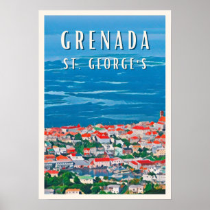 La vacké tropicale de Grenade à Saint George's Poster