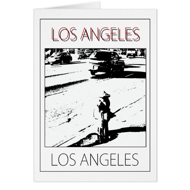 LA vatten-pump Hälsningskort (Framsidan)