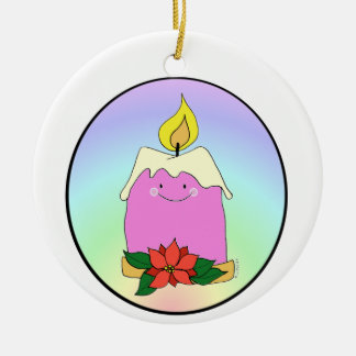 La vela rosa de adviento julgransprydnad keramik