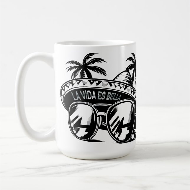 La Vida Es Bella - da Leben ist schön - Spanisch Kaffemugg (Vänster)