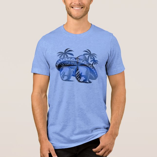 La Vida Es Bella - Sombrero Sommerdesign T Shirt (Framsida)