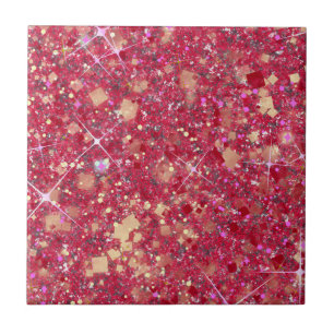 La Vida Magenta Rosa Färg Faux Glitter Solid Kakelplatta