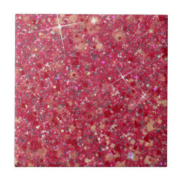 La Vida Magenta Rosa Färg Faux Glitter Solid Kakelplatta