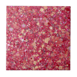 La Vida Magenta Rosa Färg Faux Glitter Solid Kakelplatta