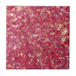 La Vida Magenta Rosa Färg Faux Glitter Solid Kakelplatta