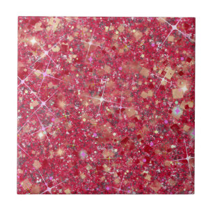 La Vida Magenta Rosa Färg Faux Glitter Solid Kakelplatta