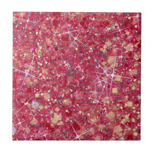 La Vida Magenta Rosa Färg Faux Glitter Solid Kakelplatta