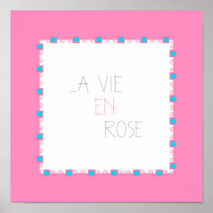 La Vie en Ro - Rosa - Fransk Poster