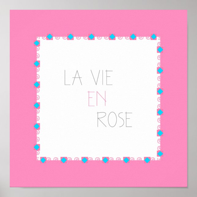 La Vie en Ro - Rosa - Fransk Poster (Framsidan)