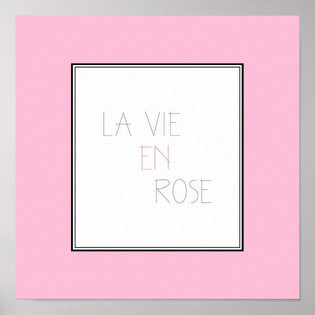 La Vie en Ro - Rosa Poster (Framsidan)