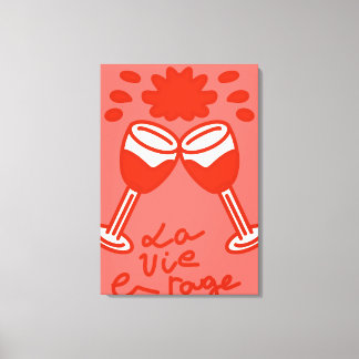 La vie en rouge canvastryck