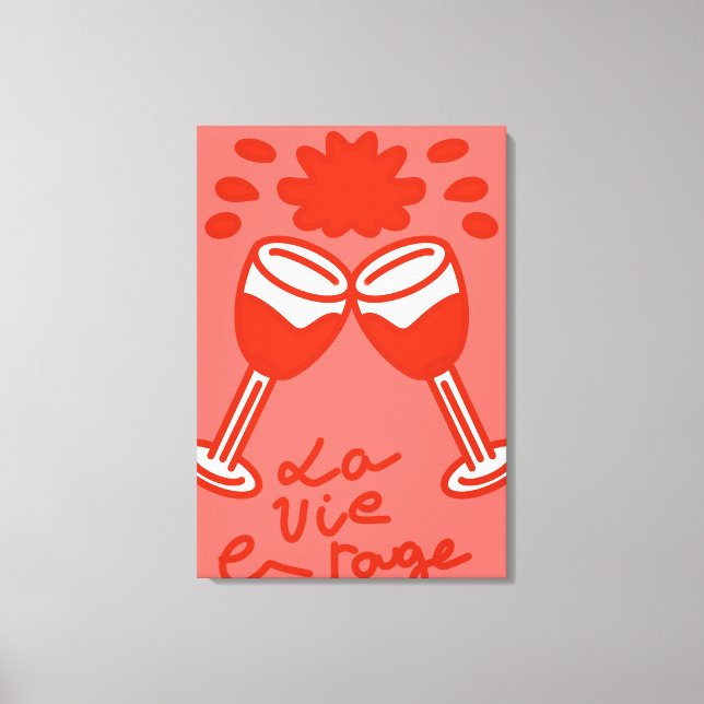 La vie en rouge canvastryck (Framsida)