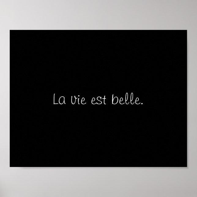 La vie est belle. (Livet är vackert.) Poster (Framsidan)