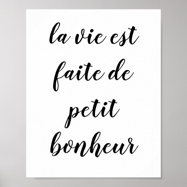 La vie est faite de petit bonheur poster (Framsidan)