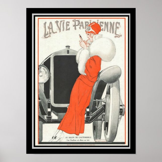 La Vie Parisienne Art Deco Poster 12 x 16 (Framsidan)