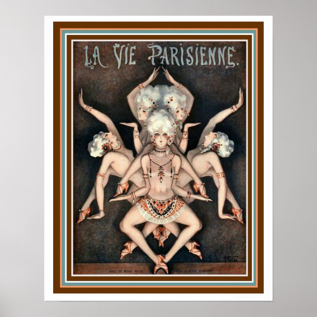 La Vie Parisienne Egyptian Dancers Poster 16 x 20 (Framsidan)