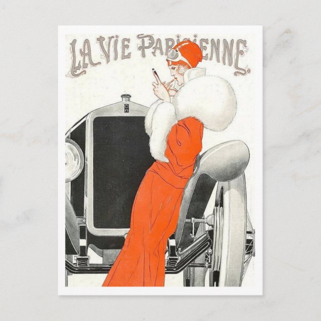 La Vie Parisienne Frankrike 1922 Vykort (Framsida)