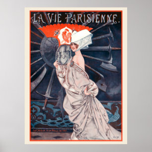 La Vie Parisienne - Le casque d'un poilu de 1417 Poster