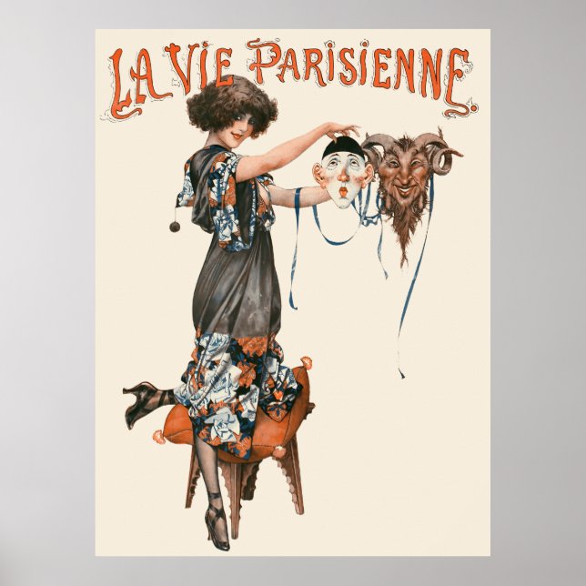 La Vie Parisienne - Les masques de l'kärlek, Illus Poster (Framsidan)