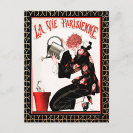 La Vie Parisienne - Vattnet på blomstervykortet Vykort