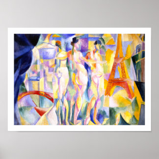 La ville de Paris av Delaunay - Abstrakt Art Poster