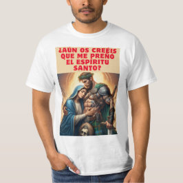 La Virgen María y el Guerrero: Un Encuentro Humorí T Shirt