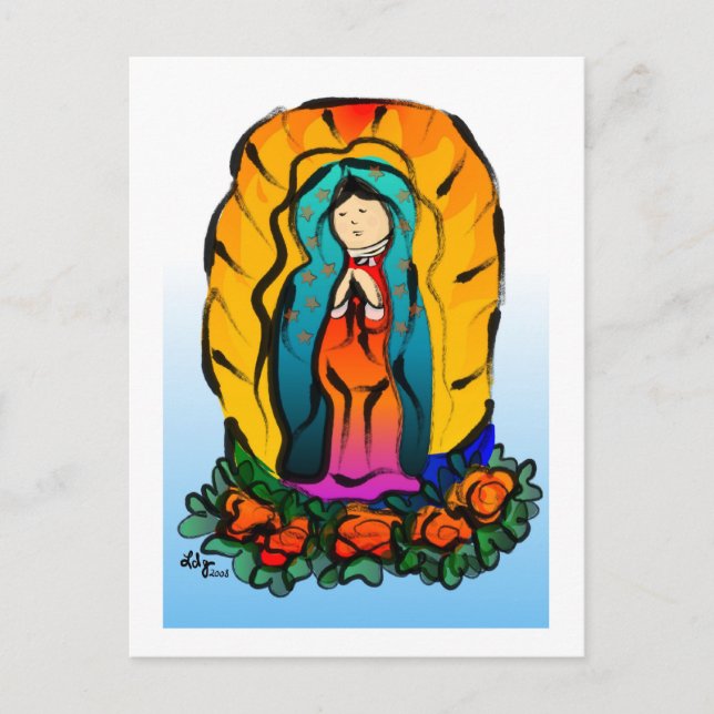 La Virgin de Guadalupe-vykort Vykort (Framsida)