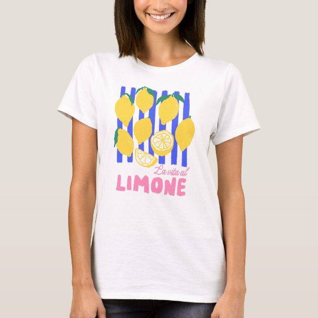 La Vita Al Limone T Shirt (Framsida)