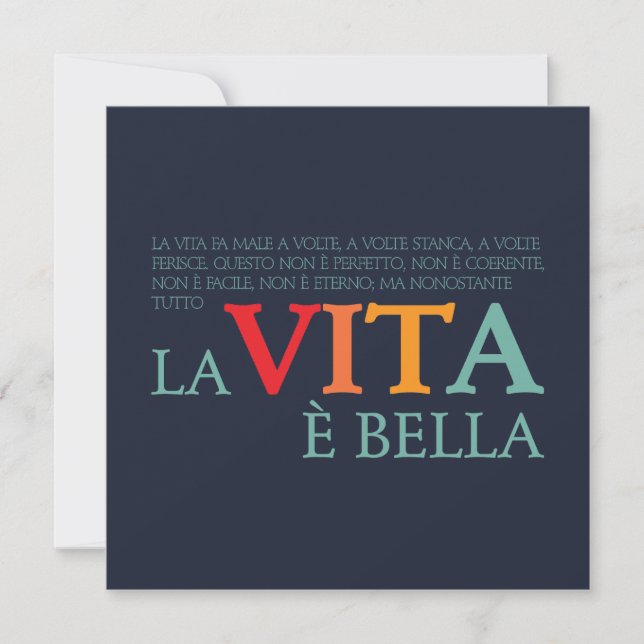 La vita è bella (Framsida)