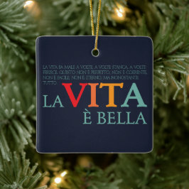 La vita è bella julgransprydnad keramik