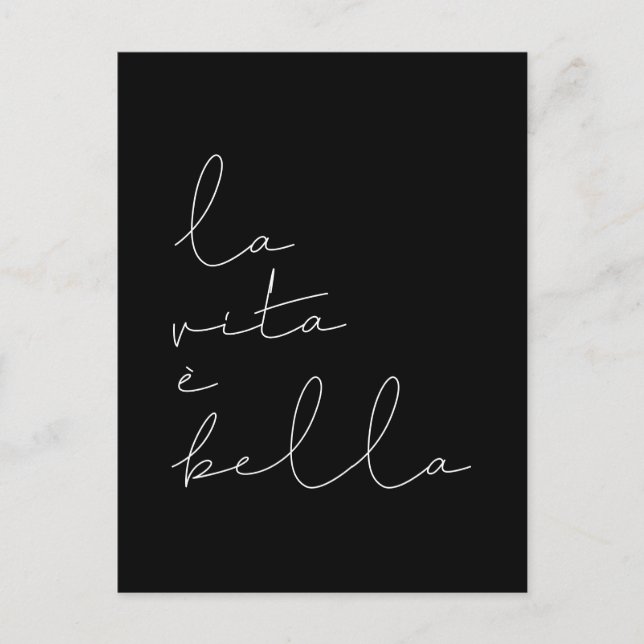 La vita è bella vykort (Framsida)