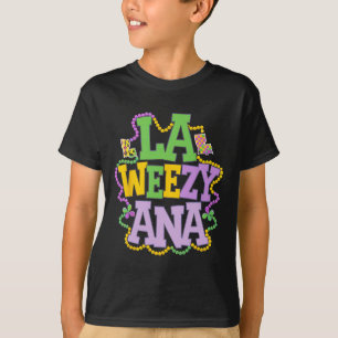 La Weezy Ana Lekar Louisiana Karta Med Pärlor Fest T Shirt
