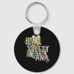 La Weezy Ana Mardi Gras Louisiana Tjock Tisdag Lou Nyckelring