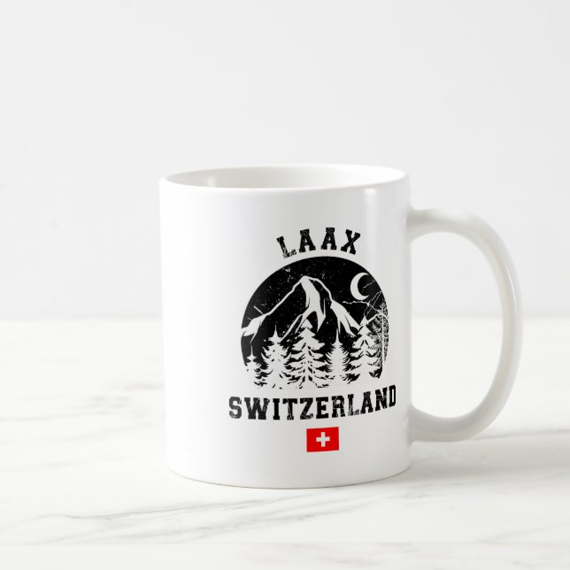 Laax Schweiz Ski Resort Alperna Alpine Skiing Swi Kaffemugg (Höger)