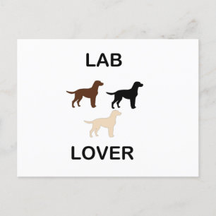 Lab Älskare all färg silhuettes Helg Vykort