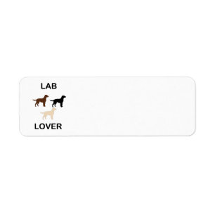 Lab Älskare all färg silhuettes Returadress Etikett