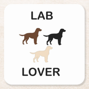 Lab Älskare all färg silhuettes Underlägg Papper Kvadrat