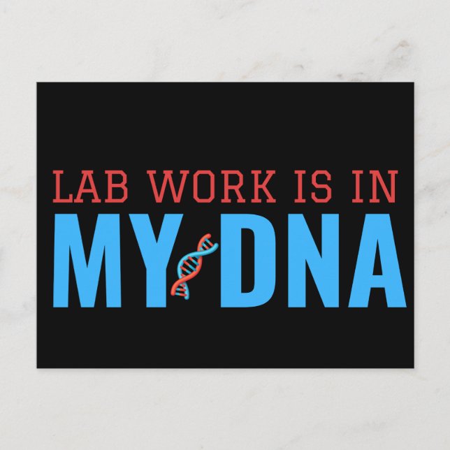 LAB-ARBETET FINNS I MIN DNA VYKORT (Framsida)