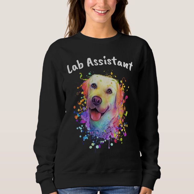 Lab Assistant Labrador Retriever  Dog Breed Humor  T Shirt (Framsida)