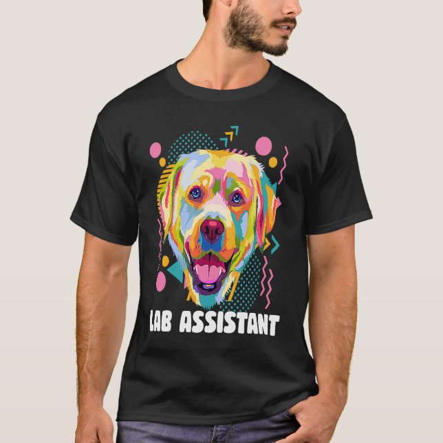 Lab Assistant Labrador Retriever  Dog Breed Humor T Shirt (Framsida)