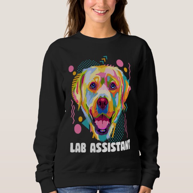 Lab Assistant Labrador Retriever  Dog Breed Humor T Shirt (Framsida)
