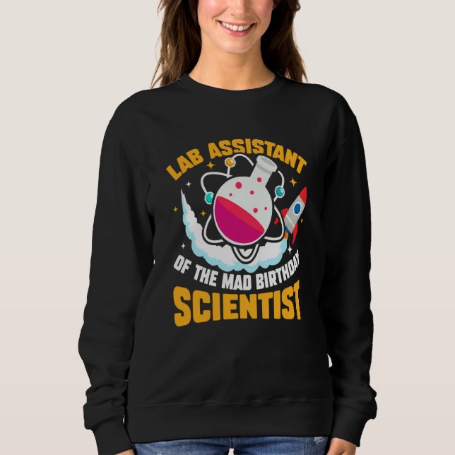 Lab Assistant Of The Mad Birthday Scientist T Shirt (Framsida)
