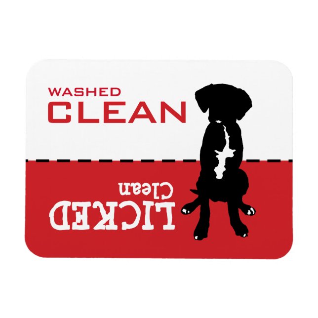 Lab Boxer Puppy Dishwasher Magnet Sign (Horisontell)