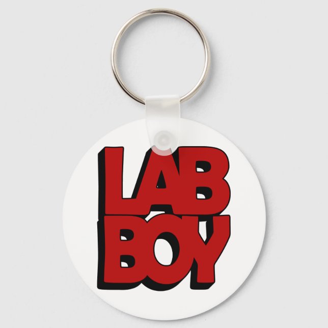 LAB BOY BIG RED LABORATORY NYCKELRING (Framsida)